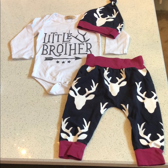Catpapa Other - Little Brother Woodland / Deer Outfit 12-18 Mo